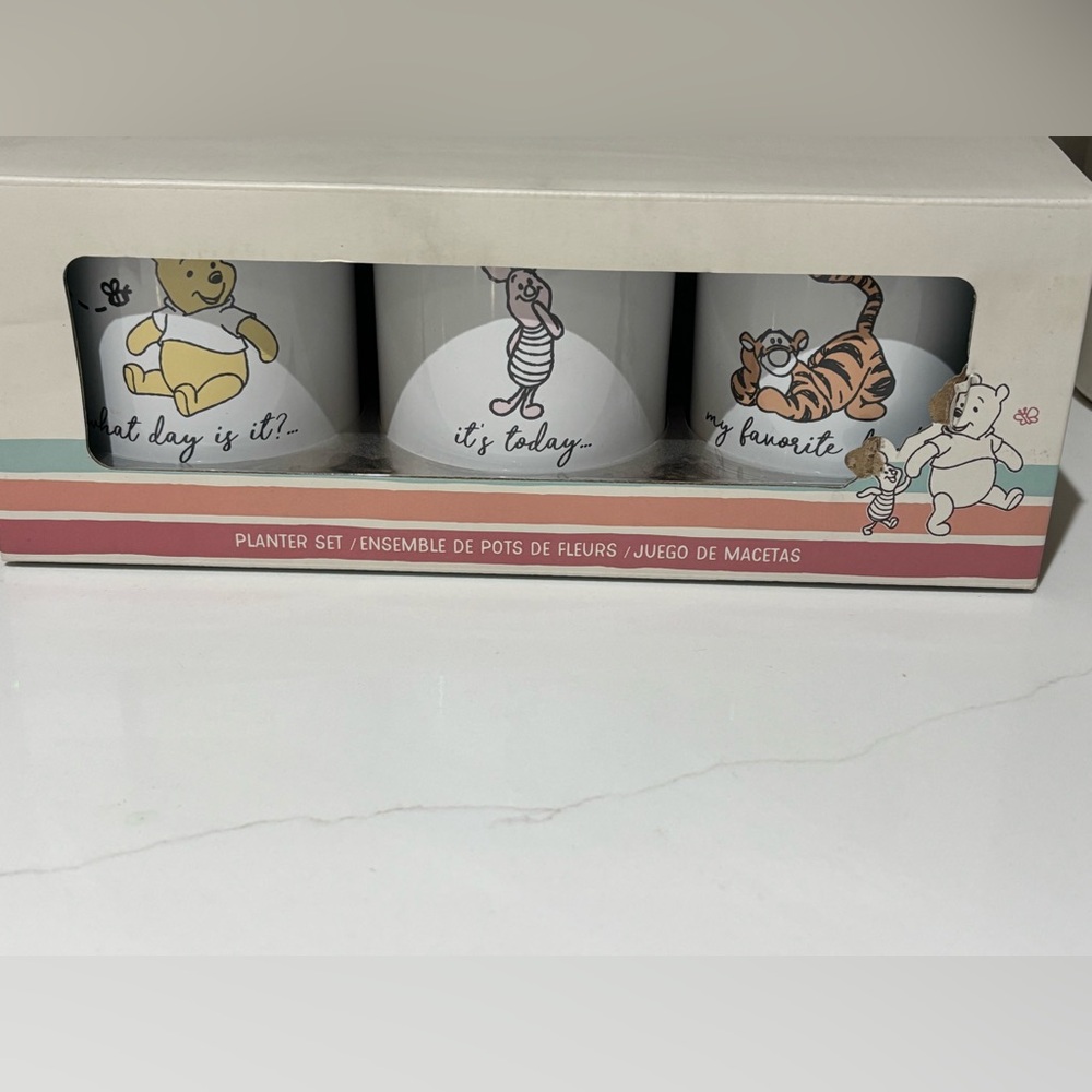 Disney Winnie the Pooh Planter Trio Set of 3